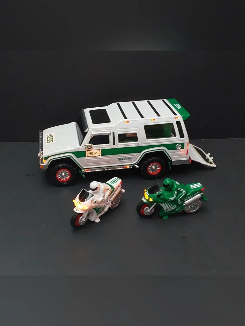 HESS Rescue SUV with Motorcycles - Kids Toys